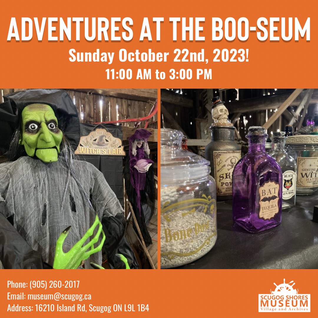 Something wicked this way comes.

Make sure to stop by the witch’s lair this Sunday! You might even see a potion being made. Just stay clear of the poison apples though.

#adventuresatthebooseum #halloween #scugogshoresmuseum #townshipofscugog #familyfun #witches #witchslair