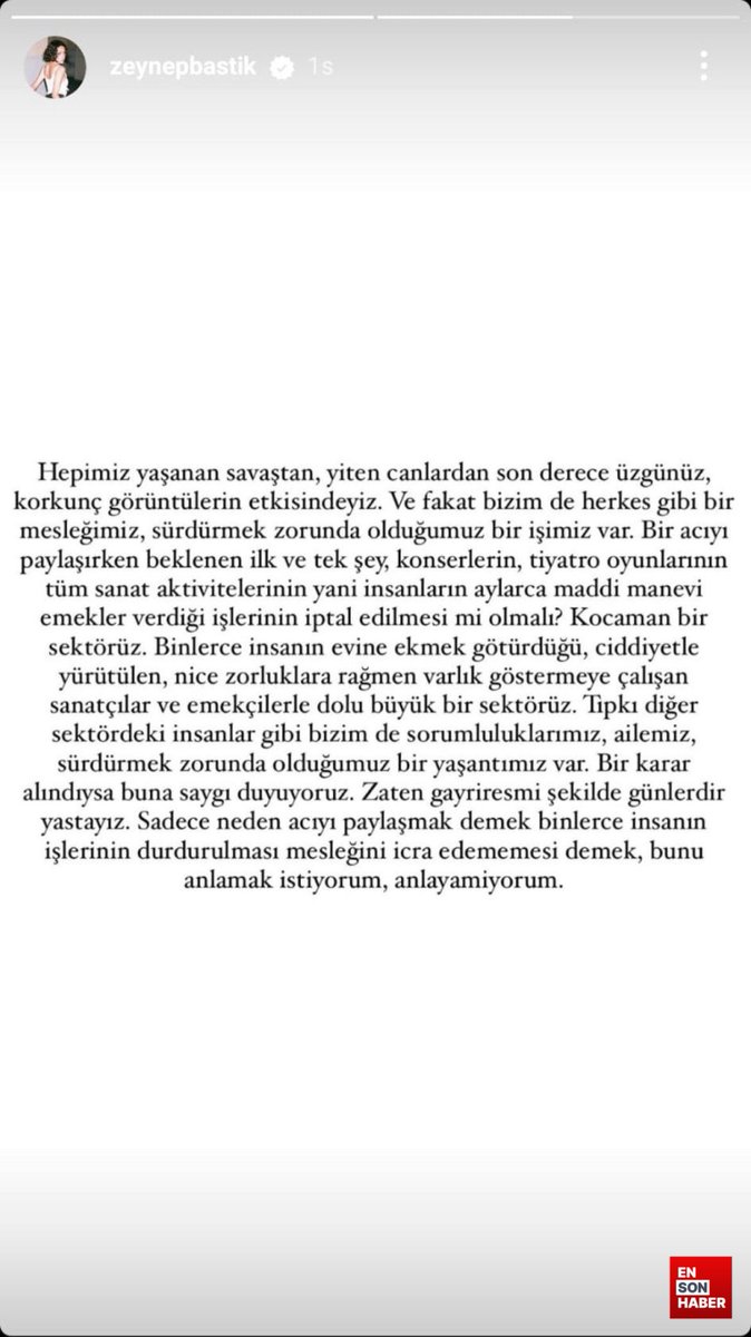 06melihgokcek's tweet photo. KADINA BAK YA…

Türkiye'de 3 günlük milli yas ilan edildi! Sarkici Zeynep Bastik isyan etti
§arkici Zeynep Bastik, israilin
Gazze'de yaptigi katliam sonrasi Türkiye'de ilan edilen milli yas nedeniyle islerinin iptal oldugunu ve bunu anlayamadigini söyledi.

YA BU KARIYI BUNDAN BÖYLE KONSERİNE
DAVET EDEN ……..DİR…
