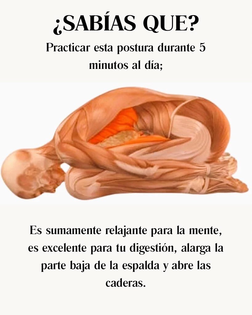 9 posturas con numerosos beneficios!

//HILO🧵//

1. Calma la mente y favorece la digestión.