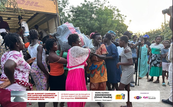 Citi973's tweet photo. #Relief4LowerVolta: The initial batch of relief supplies, generously contributed by Citi FM and Citi TV's caring audience, has reached some impacted communities.

The company aims to extend its relief campaign to more areas on Saturday, October 21, 2023. Join Citi FM/TV in making a difference. 

Find out how you can send a donation here: https://t.co/02wxBgKTGh #CitiNewsroom