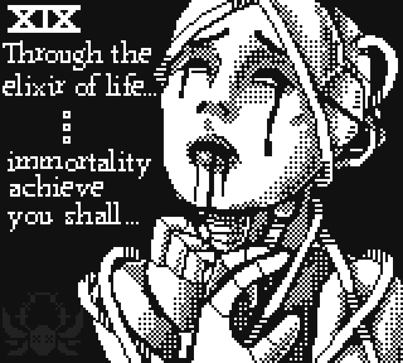 𝑨 𝒑𝒊𝒙𝒆𝒍 𝒂𝒓𝒕 𝒊𝒏𝒔𝒑𝒊𝒓𝒆𝒅 𝒃𝒚 𝒂 𝒓𝒂𝒏𝒅𝒐𝒎 𝒔𝒐𝒏𝒈 𝒊𝒏 𝒎𝒚 𝑷𝒍𝒂𝒚𝒍𝒊𝒔𝒕 𝒆𝒗𝒆𝒓𝒚 𝒅𝒂𝒚 𝒐𝒇 𝑶𝒄𝒕𝒐𝒃𝒆𝒓. 

19. 𝑨𝒍𝒄𝒉𝒆𝒎𝒚 𝒐𝒇 𝒕𝒉𝒆 𝑺𝒐𝒖𝒍 - 𝑻𝒉𝒆𝒓𝒊𝒐𝒏 

#pixelart #1bit #horror #gothic #retrogaming #Inktober #Octobit #ドット絵