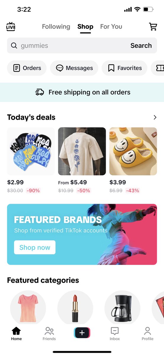YTursonzadah's tweet photo. Tiktok really trynna milk out Q4 Having the shop page on the home page 👀 https://t.co/gydZVFehkp