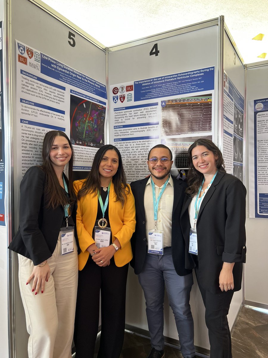 Proud of our team at <a href="/rd_mca/">mca.rd</a> in Dominican Republic, presenting at #LAHRS2023 , emphasizing the importance of the use of #ICE for more efficient and safer procedures.  Thanks to our students and the future of EP in DR : @liajoubert <a href="/CarlosMatosMD/">Carlos D. Matos Tirado, MD</a> | Mariana Santana #EPeeps