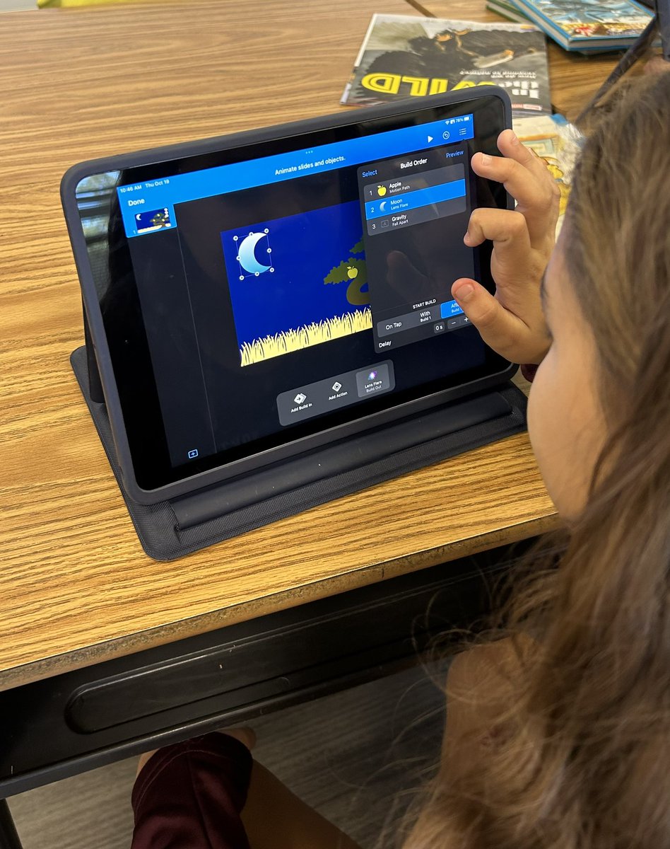 MrsKelseyOrd's tweet photo. Connecting with the creative 4th graders at @NorthrichBears was my favorite part of my day 🐻! We loved exploring #Keynote animations to show understanding of academic vocabulary. I cannot wait to see how they #applyandcreate moving forward 🎨! #RISDWeAreOne https://t.co/1dgX1WKDh3