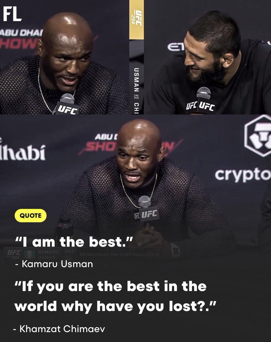 MMAUNCENSORED1's tweet photo. Does Khamzat has a point here?  👀 #UFC294 https://t.co/VEEZviyq3N
