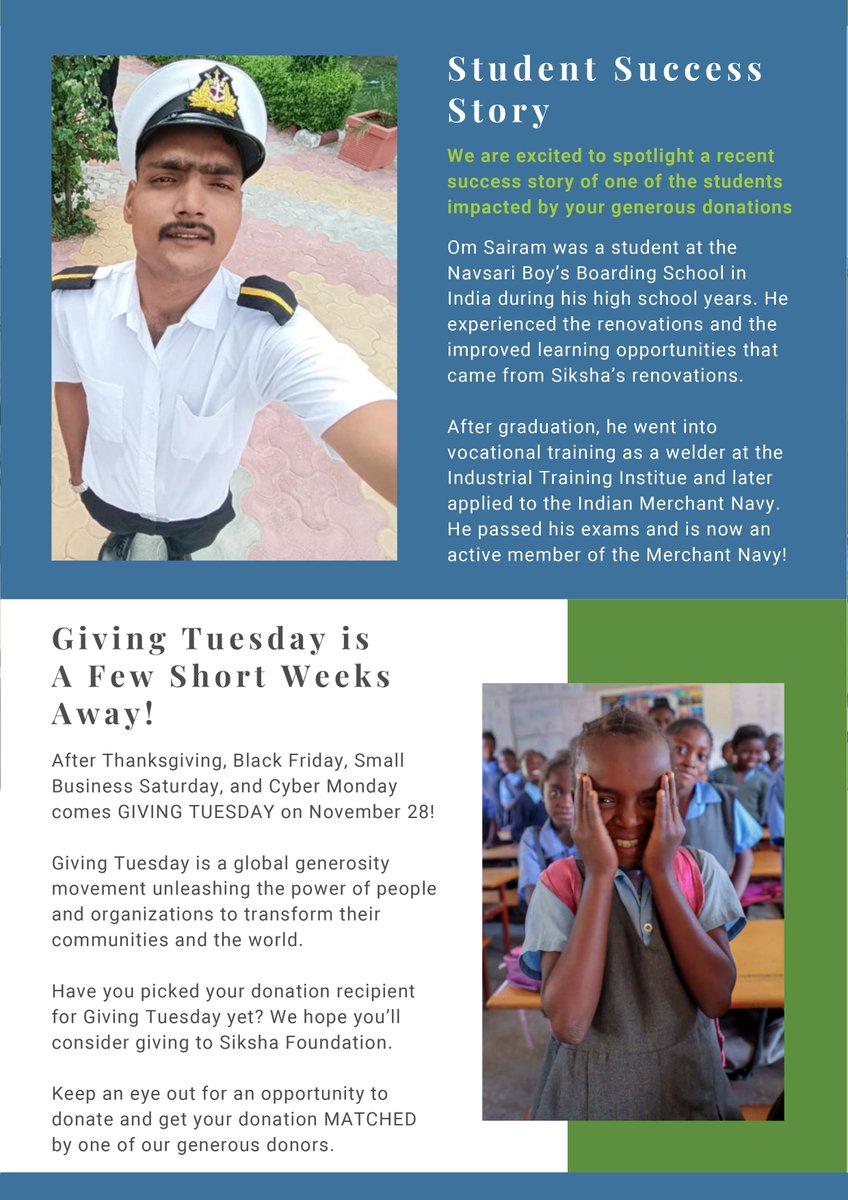 Keep up and informed with all the amazing work being done by Siksha Foundation. Sign up for the Siksha Foundation Newsletter to see how your support is being put into action.
.
Sign up here: confirmsubscription.com/h/j/4CDCCD90DB…
.
.
#sikshafoundation #future #educationforall #education #donate