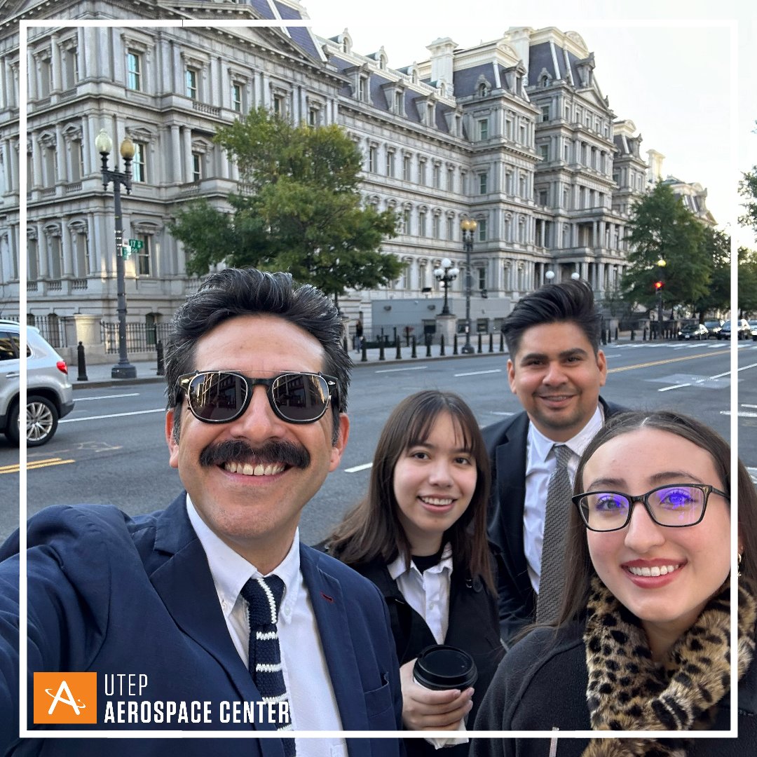UTEPAerospace's tweet photo. Yesterday, the White House National Space Council held a celebration in commemoration of Hispanic Heritage Month. We are honored that they invited the Aerospace Center to send a delegation. Dr. Joel Quintana and Dr. Sergio Luna attended as our faculty representatives. https://t.co/77pvDZN2xd