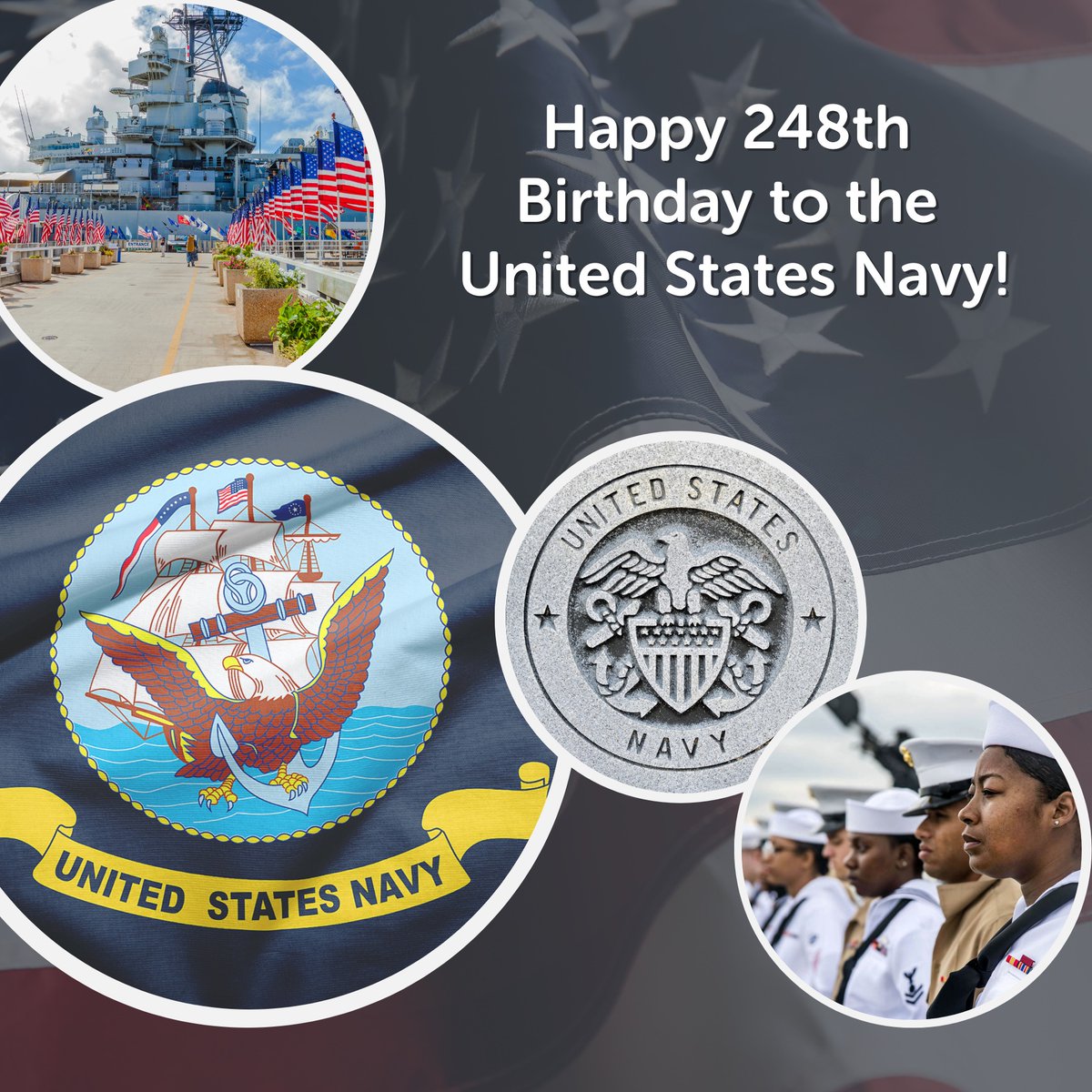 flagsusa's tweet photo. We love learning more about American history and ways to honor our military, so we created this overview about how the Navy was formed, the background of the Navy Birthday and National Navy Day, and why October is Navy month: https://t.co/TPSBS58wBG https://t.co/eD6dkeZ6KV