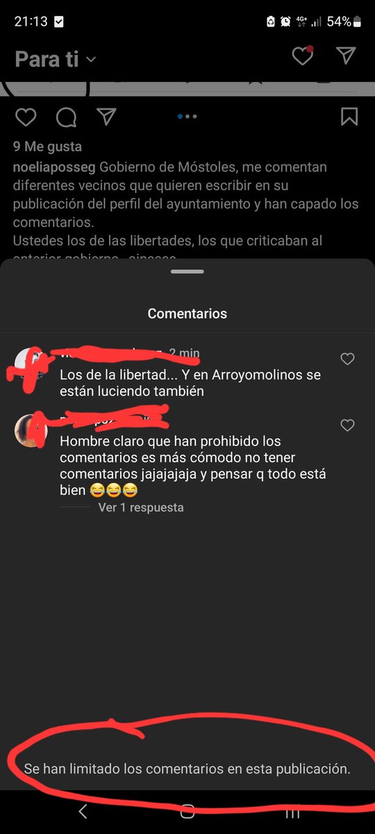 German13Jules's tweet photo. Que dice la dictadora @noeliaposse @PSOEMostoles que no dejan comentar los vecinos las publicaciones del PP en X.
Pues eso, más de lo mismo. https://t.co/MKXvTdjHFM