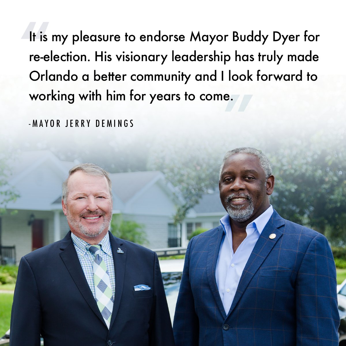 buddyfororlando's tweet photo. Exciting news! Orange County Mayor Jerry Demings has endorsed our campaign. I'm proud to have the support of a trusted leader like Mayor Demings, who stands with us in our mission to make Orlando a beacon of inclusiveness, innovation, and opportunity. https://t.co/mlpnE3rRAV