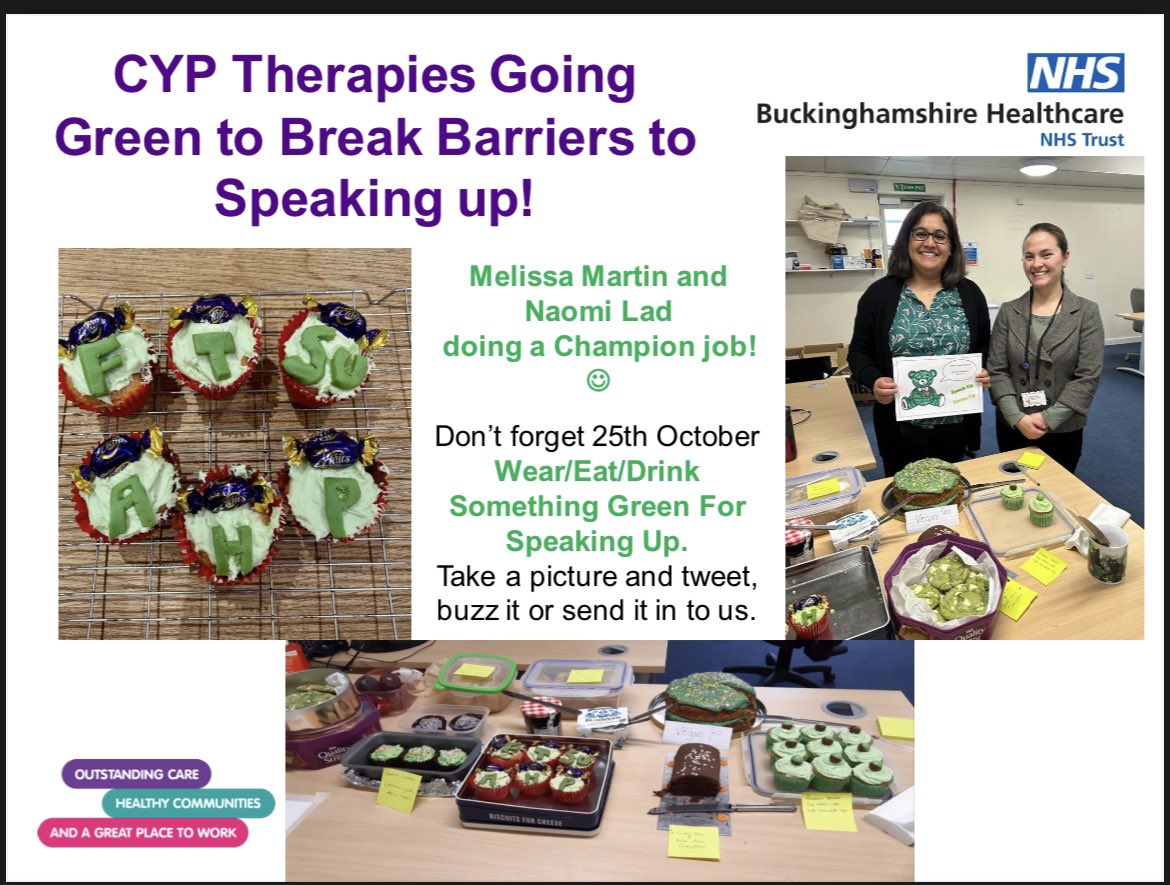 Thank you <a href="/TraceyUFTSUG/">TraceyU</a> for sharing the great work our CYP Therapies FTSU Champions have been doing to raise awareness around breaking barriers to speaking up with the wider BHT leadership 
Great to have their good work recognised 🌟