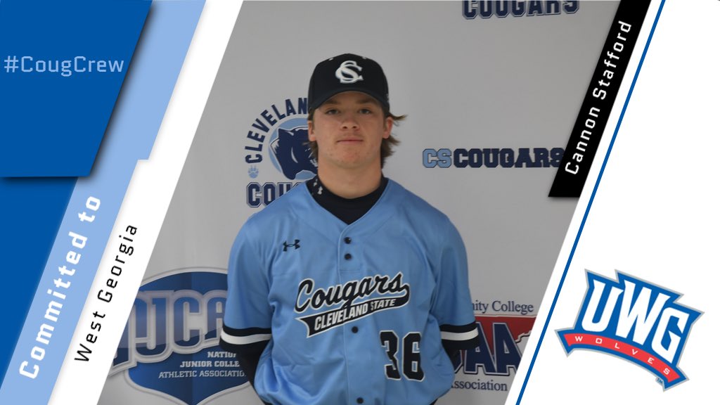 Our catcher Cannon Stafford has committed to West Georgia University to continue his playing career. #CougCrew #JuCo #jucobaseball #collegebaseball