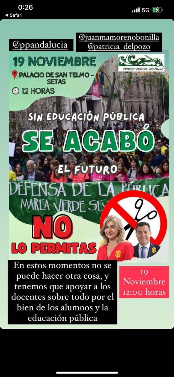 Para lo único que nos sirven estos mensajes es para saber que nos leen.
Mentir, mentir y mentir.
A vuestras mentiras esta respuesta ⬇️
Nos vemos en la calle <a href="/Patricia_Pozo_/">Patricia del Pozo</a> sus mentiras y su trato ha pasado la línea roja. <a href="/JuanMa_Moreno/">Juanma Moreno</a> <a href="/ppandaluz/">PP de Andalucía</a> 
🆘 orientación educativa 1/250