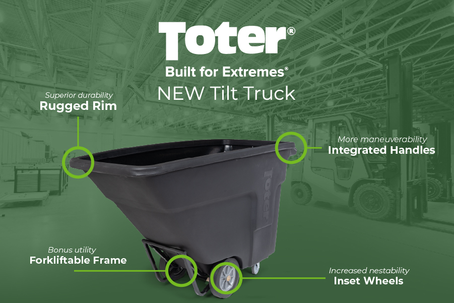 ToterLLC's tweet photo. You spoke. We listened. Toter's newest Tilt Truck is packed with features new and old to alleviate pain points like maneuverability, storage and utility.

Take a look at all the improvements meant to help you succeed: https://t.co/tePoMaqhQR https://t.co/tBmhHv1uRI