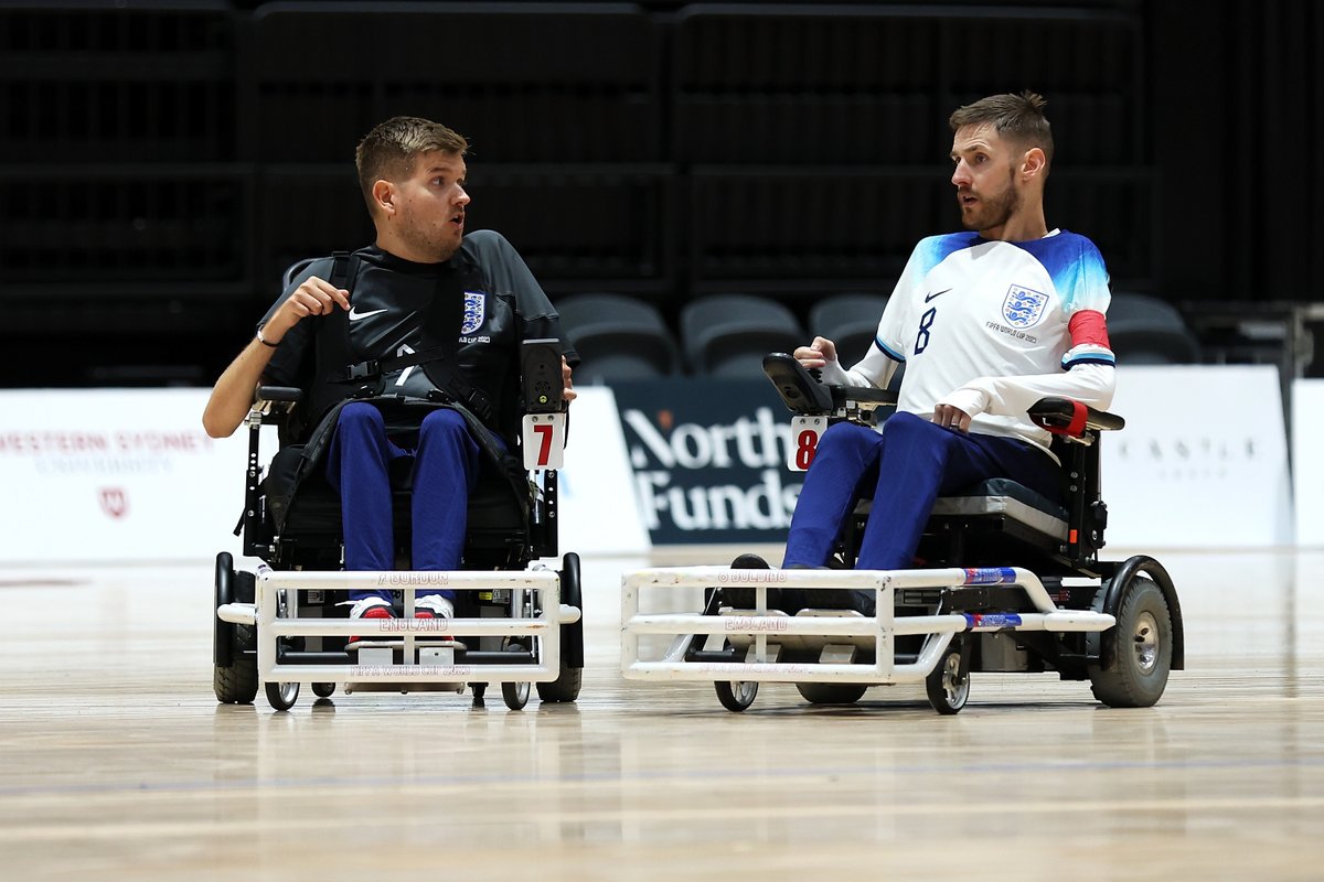 The_WFA's tweet photo. It all comes down to today! 💥🏴󠁧󠁢󠁥󠁮󠁧󠁿

Day 6️⃣ of the 2023 FIPFA Powerchair Football World Cup sees @England take on the USA in the competition's semi-final! The live-stream link can be found below: ⬇

04:00 (BST) vs USA 🇺🇸 - https://t.co/SLiXR2YuZj

#PowerchairFootball https://t.co/9SrYYUNeQ3