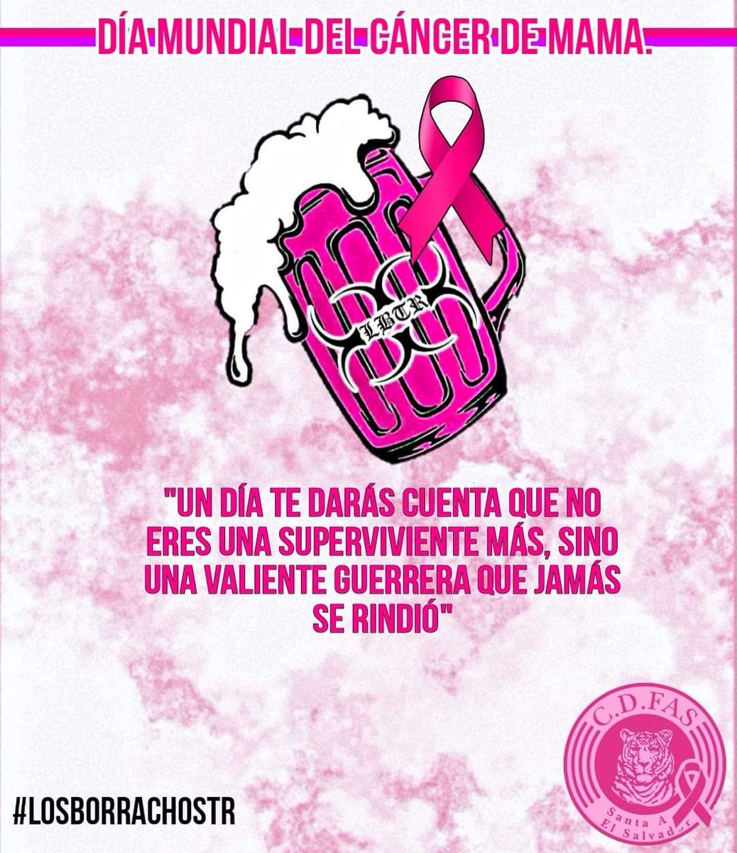 _LB94's tweet photo. Como peña los Borrachos, nos unimos este día a la lucha mundial contra el cáncer del mama, celebrado el 19 de octubre.

Por las que se han ido, por las que siguen luchando y por las que vencieron. https://t.co/PdVkh69yJO