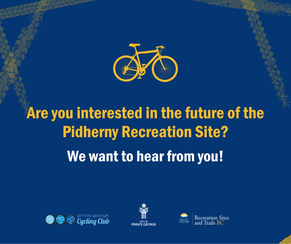 CityofPG's tweet photo. Do you love Pidherny? We want to hear from you! 

With support from Recreation Sites and Trails BC, we've partnered with the Prince George Cycling Club to develop a recreation and access management plan. 

Take the online survey by Oct. 30: https://t.co/GomDcC8f6B #CityofPG https://t.co/nIgxGiLGxZ