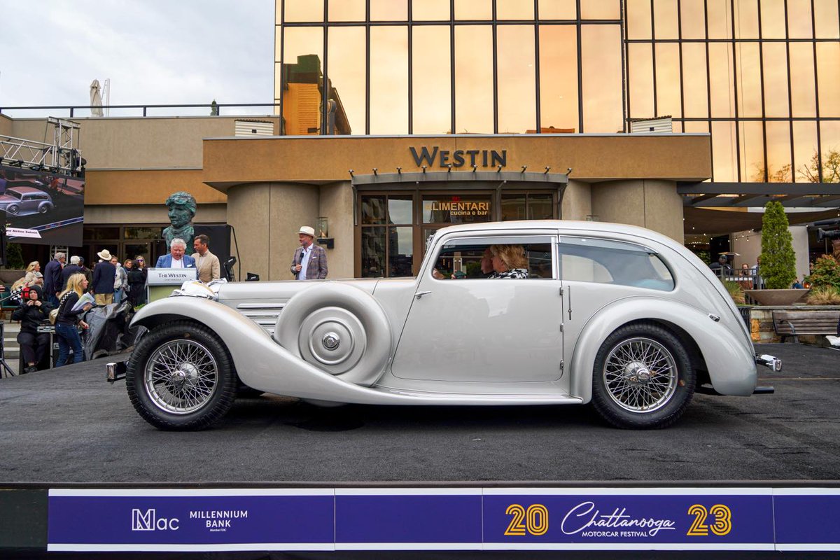 Without further ado, the 2023 Chattanooga Motorcar Festival Concours d'Elegance Best in Show is The 1935 SS One Airline Saloon!
Owned by Lisa and Jim Hendrix of Chesterfield, Missouri, this exquisite classic and timeless beauty took home the top honor.  #ChattMotorcarFest