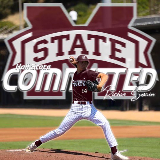 SwainRichie's tweet image. I am very excited to announce my commitment to further my athletic and academic career at Mississippi State University. I’d like to thank my family, coaches and teammates who have supported me. #hailstate @HailStateBB @GbaDevelopment @wolvesdugout @premierpitching @PBRMissouri