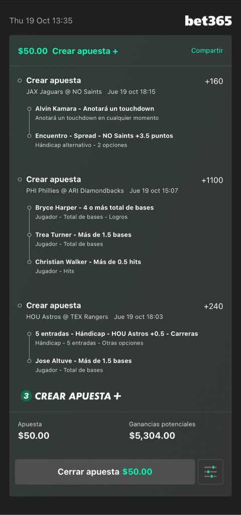 toptiertips00's tweet photo. La soñadora de hoy🍀🍀🍀 #MLB #Postseason  #bet365 #parlay https://t.co/QoxoesSYhr