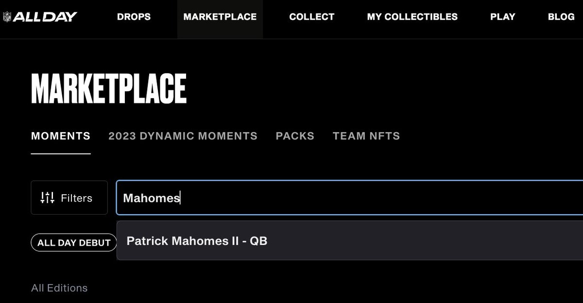 PackripMahoment's tweet photo. 🆕 New update to the @NFLALLDAY marketplace!!

🥳 Search bar added

Collectors can now type to search in the marketplace!

What new feature would you like to see in product next? 

Comment below! https://t.co/sifBgzQibr
