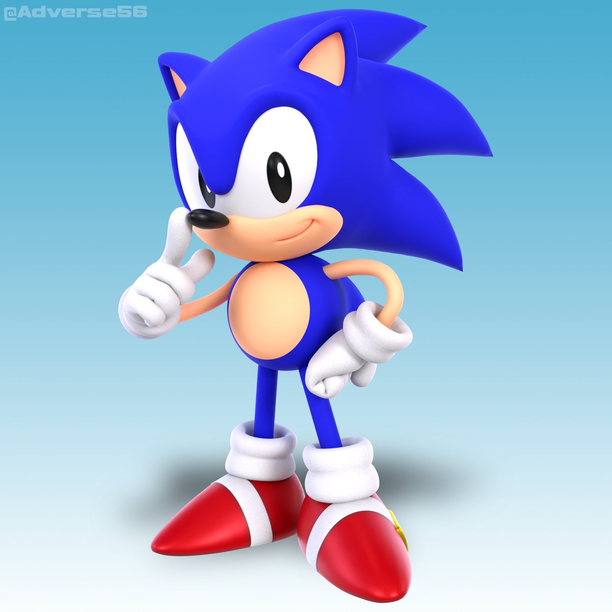 A couple Classic Sonic renders. I really dig the Superstars model