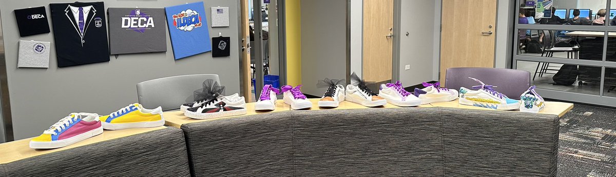 OMG look what these AMAZING students came up with!!!  They are knocking it out of the shoe park!!  Thank you to the Fashion Merchandising class for creating some pretty cool kicks!!  Project based learning at its absolute best! What’s your fave, DGN?!  #WeAreDGN #ALLIN