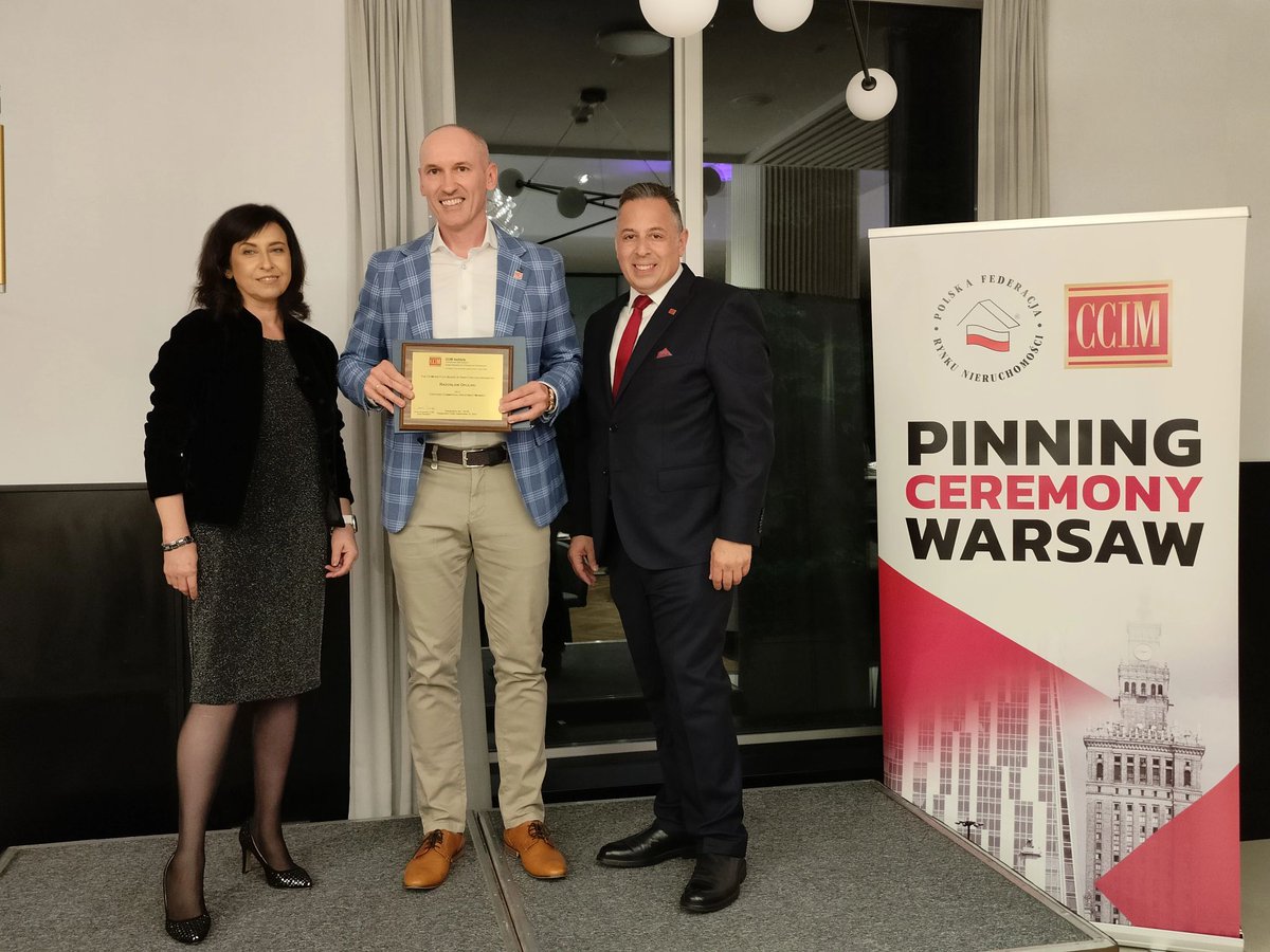 ccim's tweet photo. 2023 Global President, David Schnitzer, CCIM, visited Warsaw, Poland last month for #CCIMPoland's most recent pinning ceremony.

Gratulacje to our newest CCIM Designees for completing their #pathtothepin!

#TheCCIMInstitute #CCIM #CCIMEducation #CCIMPin https://t.co/LU6mUfAoQi