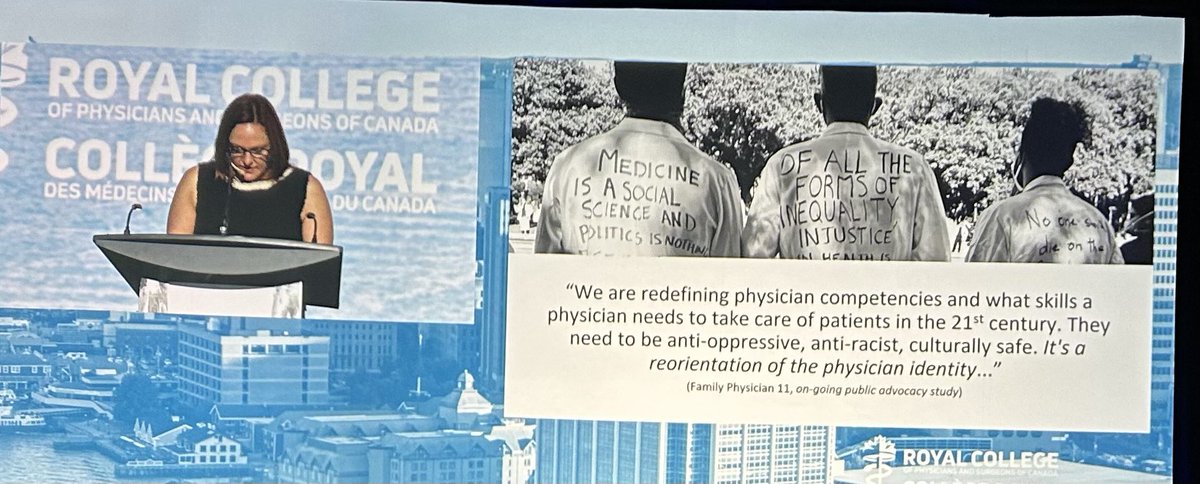 @Kori_LaDonna on the need for a new physician identity @ICREConf To change who learners become, we must change the norms that underpin their professional socialization. Commitments to anti-racism and social justice MUST become a part of our non-negotiable norms #ICRE2023