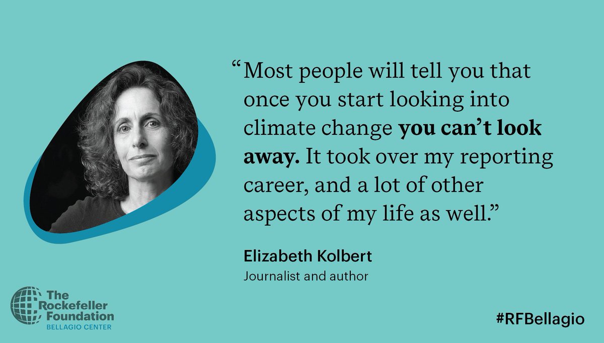 What role does journalism play in addressing the #climatecrisis? 

Journalist and author Elizabeth Kolbert shares her #BellagioPerspectives on the surprising stories she’s encountered in her more than 20-year climate reporting career. rockfound.link/46VOUlF #RFBellagio