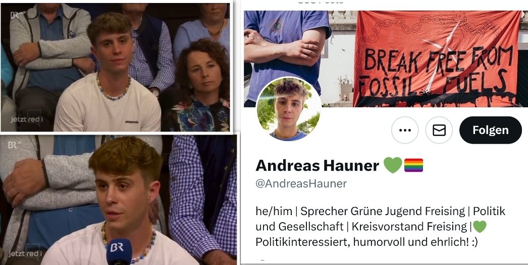 Der junge Mann, der in der BR Sendung 'Jetzt Red i' einen Rechtsruck in Bayern bemängelt, ist Sprecher der Grünen Jugend Freising. #ReformOerr #OerrBlog via 
@ergroovt