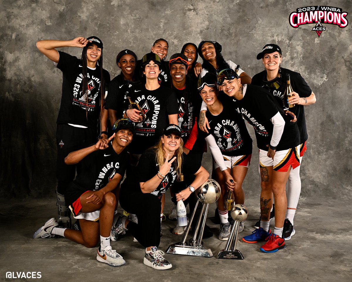 Who's still riding the high this Thursday morning from the @LVAces going #BackToBack?

So many great photos and moments - this is one of our favorites provided by the Aces. What an amazing and resilient group. Las #Vegas and #ClarkCounty proud.

#RaiseTheStakes #WNBAFinals