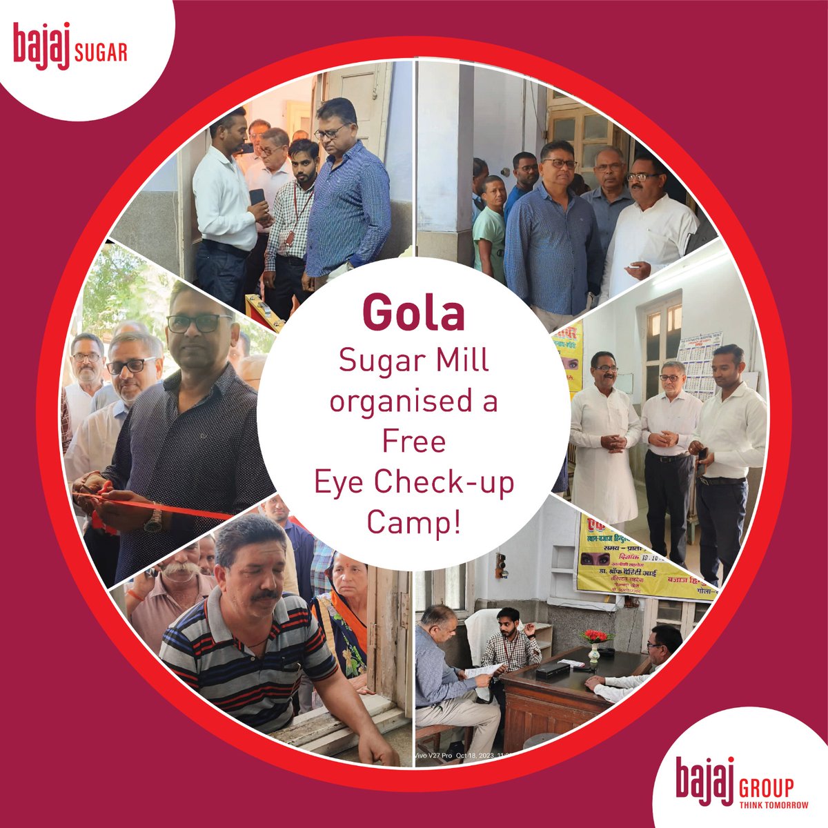 As part of our quarterly #CSR initiative, #BajajHindusthanSugar's 92-year-old #sugarmill in #GolaGokarannath organised a successful #EyesCheckUpCamp. Over 160 patients were examined by doctors from  @DrShroffs

#LifeAtBajaj #ValueForHumanLife #90YearsOfSweetness #BajajGroup
