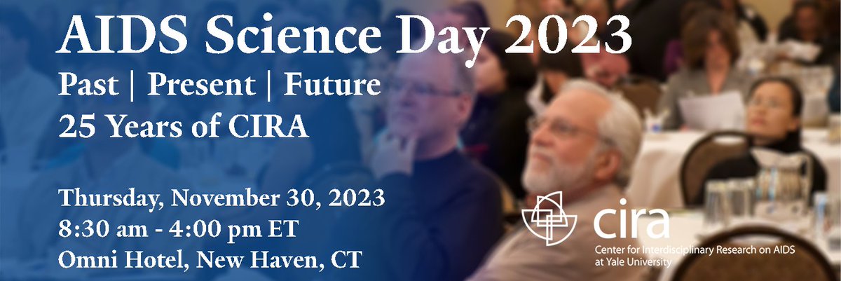 CIRA at Yale Univ. (@ciraatyale) on Twitter photo In commemoration of World AIDS Day and CIRA's 25th anniversary as a <a href="/NIMHgov/">National Institute of Mental Health (NIMH)</a>-funded #AIDS Research Center, registration is now open for the return of AIDS Science Day on November 30. Reserve a space early. aidsscienceday2023.eventbrite.com #aidsscienceday2023 In commemoration of World AIDS Day and CIRA's 25th anniversary as a <a href="/NIMHgov/">National Institute of Mental Health (NIMH)</a>-funded #AIDS Research Center, registration is now open for the return of AIDS Science Day on November 30. Reserve a space early. aidsscienceday2023.eventbrite.com #aidsscienceday2023