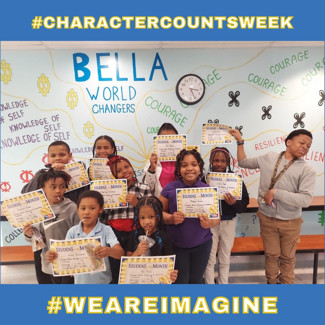 ImagineCharters's tweet image. Today for #CharacterCountsWeek, we’re throwing it back to @ImagineBella1's April Leaders of the Month, students who displayed the character trait of #perseverance.

Have questions about character education at Imagine Schools? Send us a message! 📩

#WeAreImagine #charactercounts
