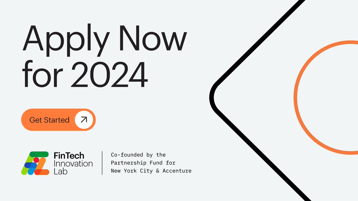 🚨Calling all #fintech and #insurtech founders: Applications for the 2024 @FinTechLab New York are open! Apply now for the chance to collaborate with senior executives from 40+ financial institutions. Find out more and apply here: fintechinnovationlab.com/apply/new-york/