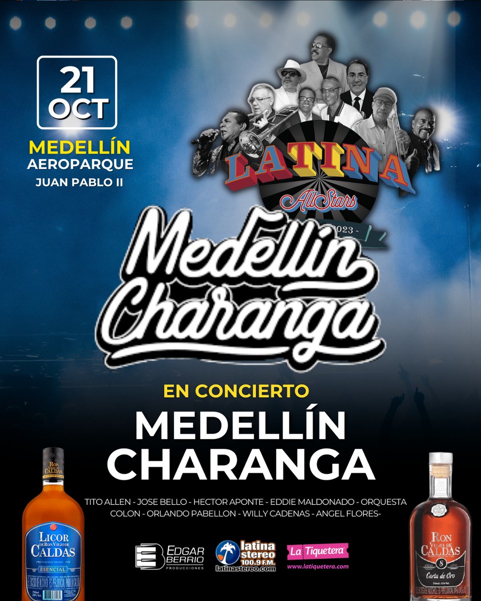 salsaconestilo's tweet photo. #Medellín 📢 #LatinaAllstars con #TitoAllen, #WillyCadenas, #JoséBello, #ÁngelFlores, #HéctorAponte, #OrlandoPabellón, #EddieMaldonado, #OrquestaColón y #MedellínCharanga 💳 https://t.co/n2CmJZfxIT Organizan #LeyendasVivasdelaSalsa y #LatinaStereo Invita https://t.co/wGEJFBPd8e https://t.co/rC144rKaRD