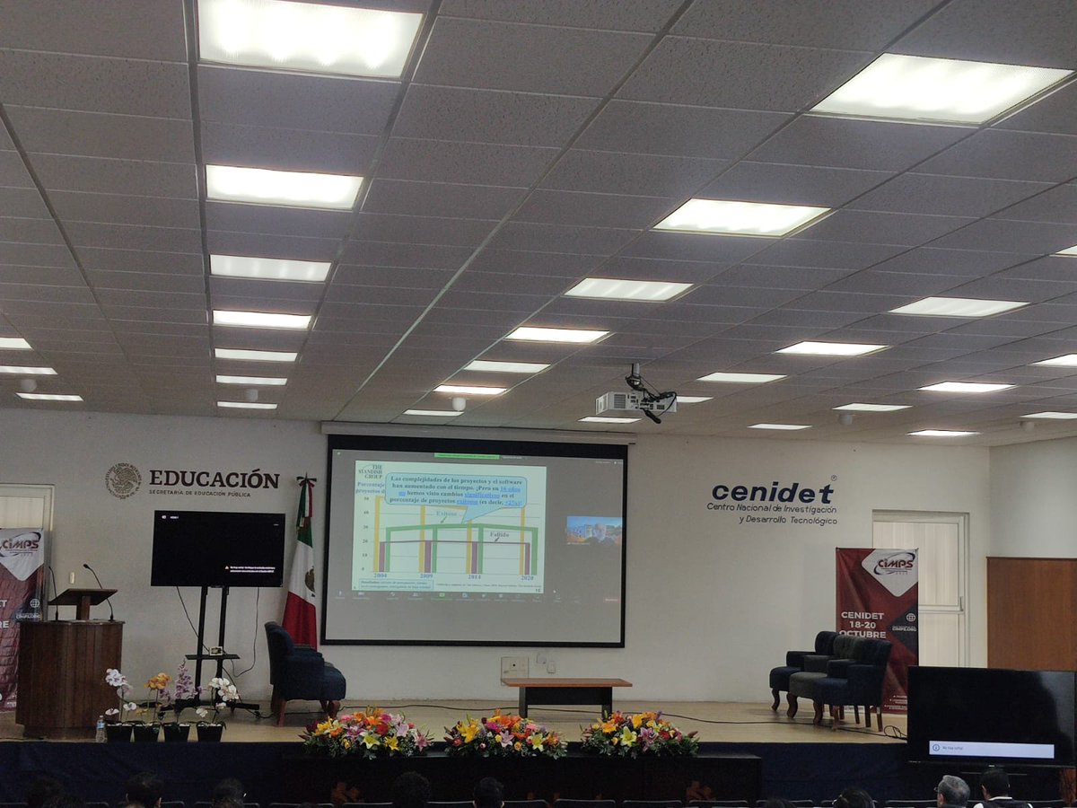 ConferenceCIMPS's tweet photo. ¡Bienvenidos al segundo día del  Congreso CIMPS 2023!📷📷
Comenzamos con la gran conferencia magistral  𝐀 𝐬𝐨𝐟𝐭𝐰𝐚𝐫𝐞 𝐩𝐫𝐨𝐣𝐞𝐜𝐭 𝐭𝐡𝐚𝐭 𝐩𝐚𝐫𝐭𝐢𝐚𝐥𝐥𝐲 𝐟𝐚𝐢𝐥𝐞𝐝 que marca el inicio de un día lleno de inspiración y aprendizaje. https://t.co/u1hKkqrxxu
