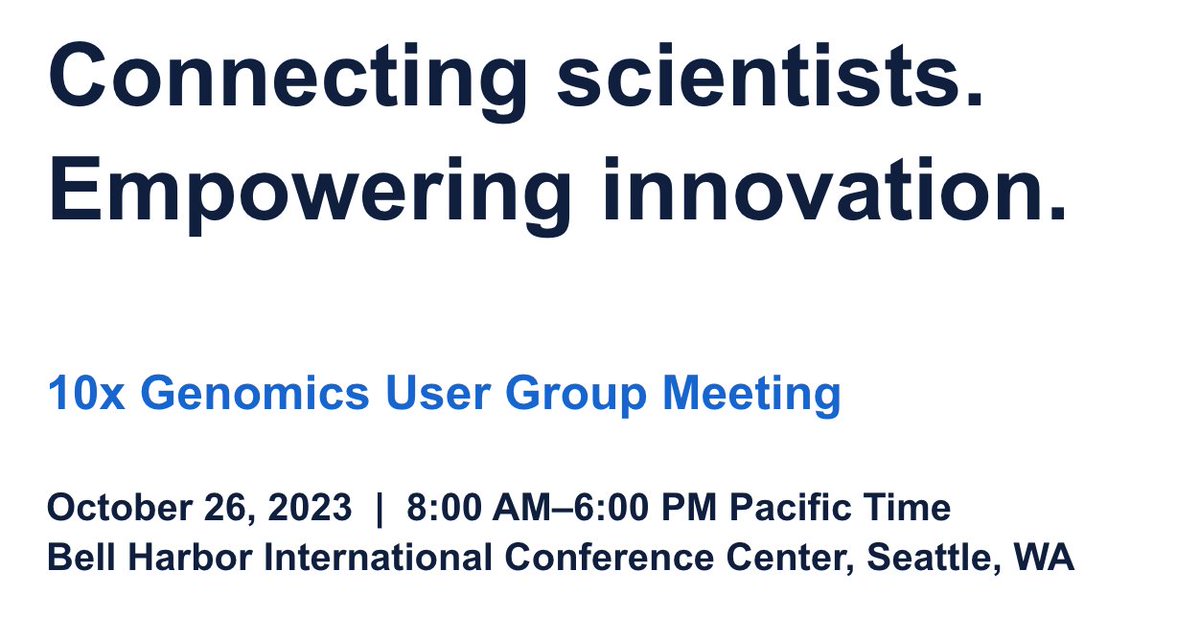 Partek_Inc's tweet image. Join us in Seattle on 10/26 at the
@10xGenomics User Group Meeting for presentations from leading scientists & networking! Visit our table for a demo of Partek Flow and see how to easily analyze your #singlecell and #spatialtranscriptomic data.
partek.com/10x_10.26.23_S…
