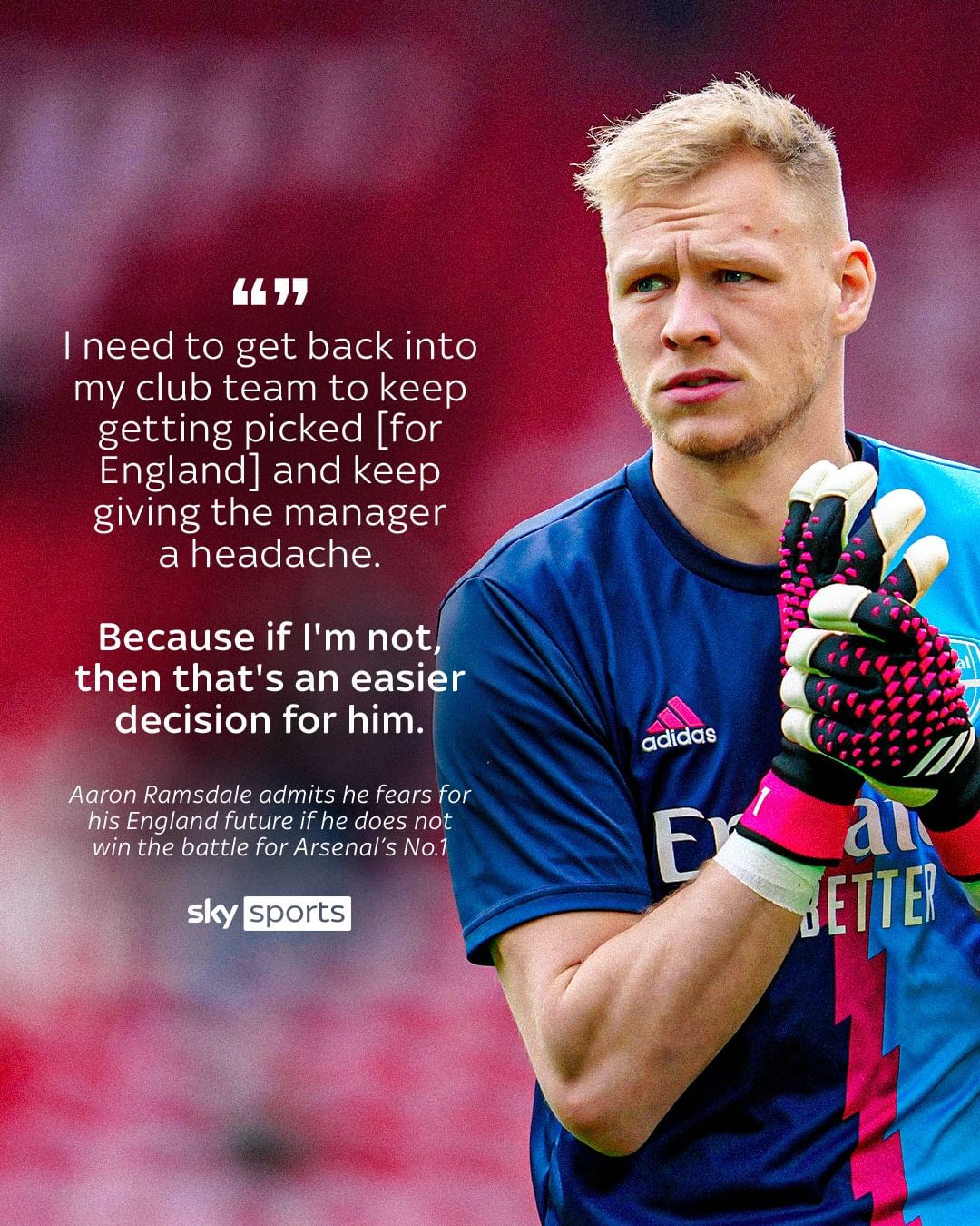 Arsenal keeper Ramsdale vows to oust Pickford as England No 1: 'By no means  am I second choice