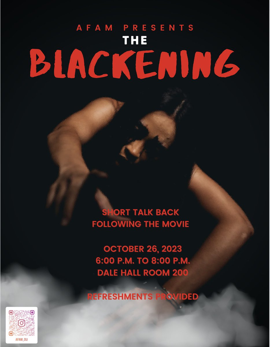 We hope that you can join us for this month's AFAM event. Short talkback after the movie and refreshments provided. #AFAM #Blackstudies