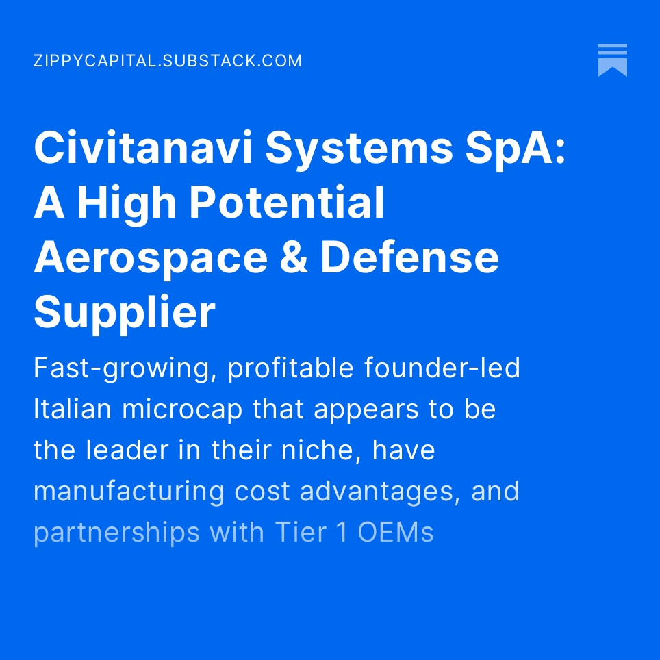New write-up on Civitanavi Systems SpA $CNS.MI

zippycapital.substack.com/p/civitanavi-s…

h/t <a href="/BerkelKip/">Kip Johann-Berkel</a>