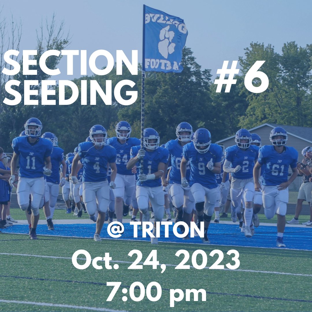 We have received the 6th seed in section 2AA! We will be heading to Triton on Tuesday, October 24th. We hope to see you there! #waterit #jOURney23