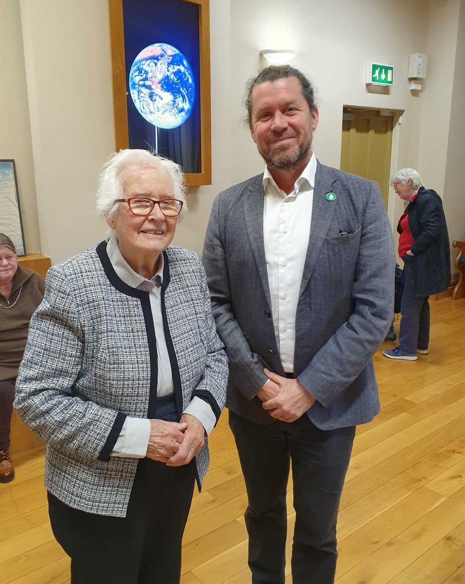 tairseach's tweet photo. 25 years of An Tairseach were marked today with guests including Jennifer Whitmore TD, Counsellor Mary Kavanagh, and Steven Matthews TD, here with Sr Marian O'Sullivan. The Dominicans, a true eco-community, have created a beacon of environmental hope &amp; understanding in Wicklow. https://t.co/yc8OucZaQo