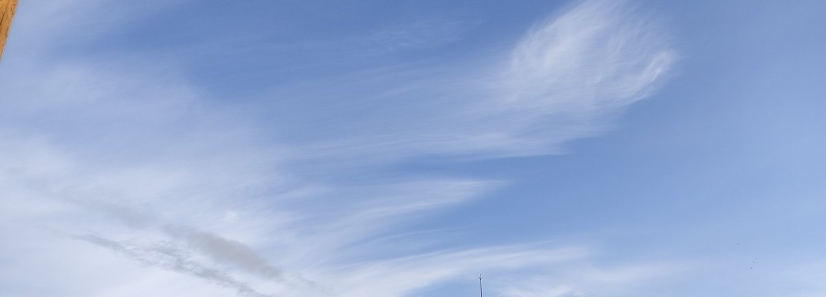 Jasona__bella's tweet photo. @Haditadebosque En tu foto se distingue otro tipo de manipulación q es el deshilachado de nubes. Nunca las he visto aisladas, sino en todo el cielo, y generalmente acompañados de chemtrails. Parece q el🛩  las hubiera estado inoculando con algún⚗️, quizá para hacerlas +manipulables por los 𐂷~》 https://t.co/ODgZBD1pty