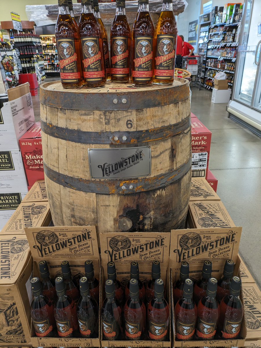 dennykron's tweet photo. Check this out! In today at Coralville Lantern Park Hy-Vee wine &amp; spirits. Yellowstone manager hand picked barrel section! This is a must try ! https://t.co/qt1U9hjkoD