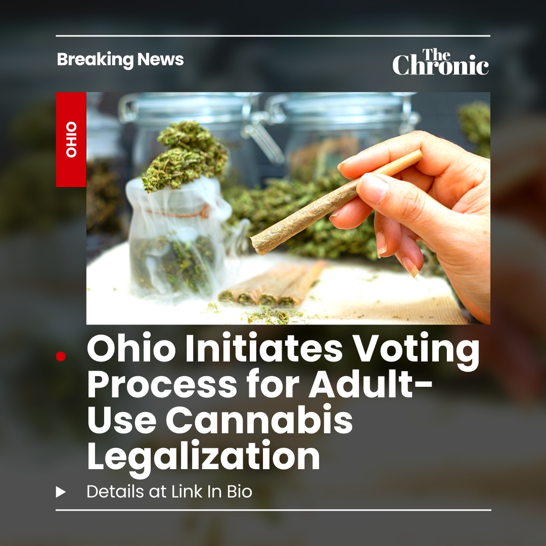TheChronicMag's tweet photo. If passed, the ballot initiative would make Ohio the 24th state in the US to legalize adult-use cannabis. This would allow individuals over 21 years old to possess up to 2.5 ounces of cannabis and grow up to six plants per person at home. Read the Full Story Link In Bio 🔗⁠ https://t.co/5diKjM4puH