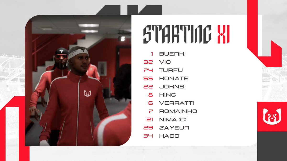 STARTING XI 🔴⚫️

🏆| <a href="/SwissVPG/">VPG Switzerland 🇨🇭</a> 

21H40 🆚 <a href="/EsportWolfblue/">Wolfblue Esport</a> 
22H00 🆚 @LeOnzeNyos 

twitch.tv/xnimaa_