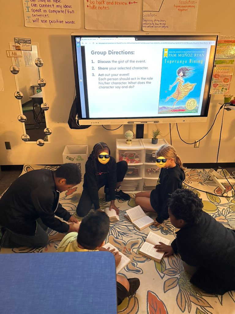 ms_blacksclass's tweet photo. group work planning our monologues! We were so excited to pick our character narrators! #MonarchsGROW https://t.co/TbdxA5zvHg