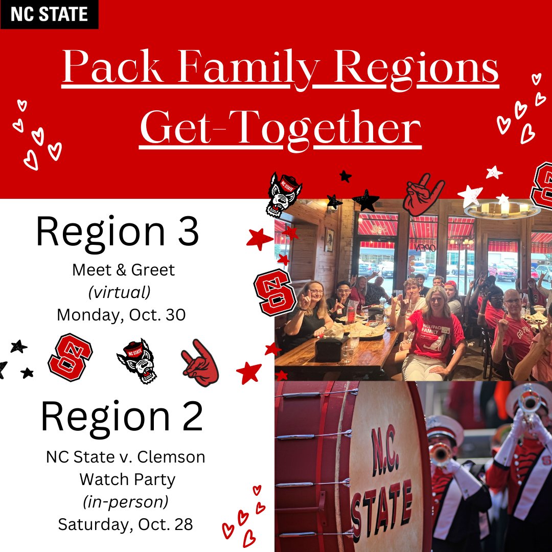 NC State PFS (@ncstatepfs) on Twitter photo Two great opportunities for Pack families to connect, expand their network and make valuable connections. Click the links below to learn more.
GO PACK!
Regions 2:
docs.google.com/forms/d/e/1FAI…
Region 3:
docs.google.com/forms/d/e/1FAI… Two great opportunities for Pack families to connect, expand their network and make valuable connections. Click the links below to learn more.
GO PACK!
Regions 2:
docs.google.com/forms/d/e/1FAI…
Region 3:
docs.google.com/forms/d/e/1FAI…